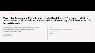 Molecular detection of Coxiella spp. in ticks (Ixodidae and Argasidae) infesting dome... | RTCL.TV