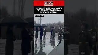 US VP JD Vance, Wife Usha Vance Pay Tribute To Armenian Genocide Victims In Yerevan #shorts
