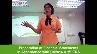 How to Prepare Financial Statements in accordance with CA2016 and MPERS