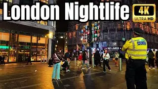 LONDON NIGHTLIFE, BEAUTIFUL GIRLS' NIGHT OUT, WEST END AFTER DARK JULY 2024 4K HDR