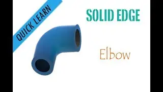 Solid edge tutorial - Elbow (Pipe fitting) solid edge.