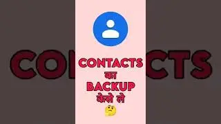 How to Backup Contacts To Gmail 😲⚡ | #shorts