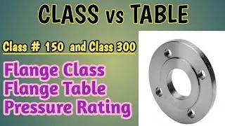 Flange class Explained||Flange Class 150 vs Class 300||Flange Table vs Flange class