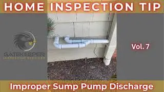 New Jersey Home Inspection Tip | Improper Sump Pump Discharge
