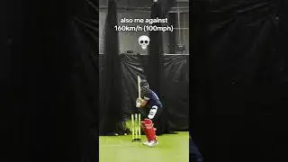 85km/h vs 160km/h against a bowling machine 💀🏏 #cricket
