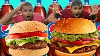 pepsi cold drink vs Burger eating challenge ll Challenge ll Mr challenge racer