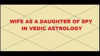 Wife As A Daughter Of Spy In Vedic Astrology