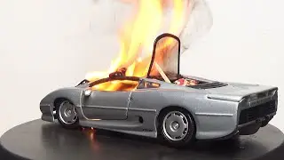 Литой Jaguar XJ220 сгорел || Модель автомобиля в огне