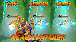 New Aldous Realm Watcher Collector Skin in Different Graphics Settings MLBB