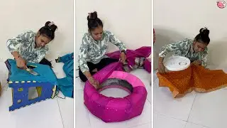 Создайте садовый стол своими руками из старой шины, ведра и табурета #садовыйдекор #повторноеиспо...