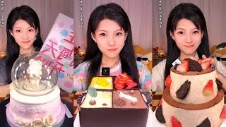 ASMR Fancy Cake Feast 🎂✨ | Snow Globe Cake, Fruit Chocolate & Oreo Strawberry Cake