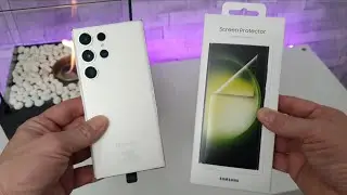 Official Samsung Galaxy S23 Ultra screen protector fitting. It&rsquo;s RUBBISH !