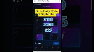 Onus Daily Code 2 September |Daily Code Onus Tap Tap|Onus Daily Code Today #airdrop #onus #tap2earn