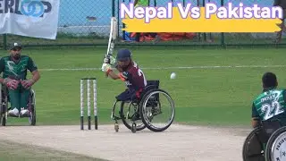 Nepal Vs Pakistan Interloop Asia Cup 2023 For Wheelchair Cricket in Tribhuvan University Ground.