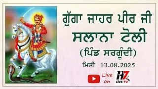 ਗੁੱਗਾ ਜਾਹਰ ਪੀਰ ਜੀ ਸਲਾਨਾ ਟੋਲੀ (ਪਿੰਡ ਸਰਗੂੰਦੀ) ਮਿਤੀ 13.08.2025 @H7livetv (8847207019)
