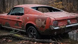 ASMR Car Restoration | 1967 Ford Mustang Restoration | Rusty Car to Shiny .