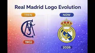 Real Madrid logo evolution (Then&Now)