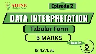Episode 2 of DATA INTERPRETATION By N.V.N. Sir #shineadda365 #sbiclerk2025 #ibpsclerk2025