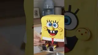 Making a SpongeBob Cake! 🧽 #cakedecorating #cakes