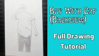How to draw a boy with cap (backview) | Drawing tutorial | Easy drawing for beginners