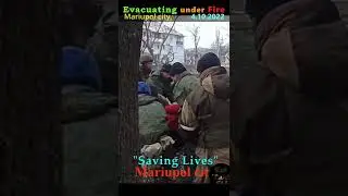 Exclusive: Evacuation under Heavy fire Ukraine War 4.10.2022 #shorts