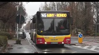 Poland, Poznan, Wrocław, bus 145 ride from Partyzantów to Tramwajowa