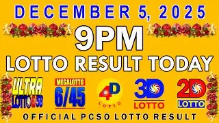 9pm Lotto Result Today PCSO December 5 2025