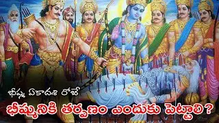 భీష్మ ఏకాదశి రోజే, భీష్మునికి తర్పణం ఎందుకు పెట్టాలి? #bhishmapitamah #bhishmaekadasi @meebvs