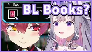 Bijou Reacts To Marine's BL Books 【Hololive / Holocure / Eng Sub】