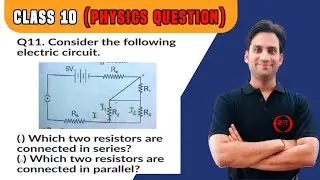 Consider the following circuit : a) Which two resistors are connected in series ?