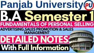 Advertising Sales Promotion and Sales Management | BA Sem 1 Advertising Sales Promotion |