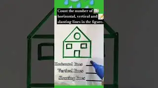 Count the number of horizontal, vertical and slanting lines in the figure.🐼#maths #shortvideo #line
