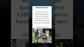 🏃&zwj;♂️💔 Mit nur einem Bein lief er durch ganz Kanada &ndash; seine Geschichte r&uuml;hrt Millionen!