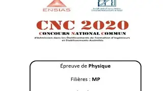 Correction cnc 2020 mp physique   M&eacute;canique