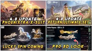 🔴4.3 PHOENIXTRA X-SUIT CONFIRM😱 | 4.3 RETURN ULTIMATE SET | GOLDEN P90 LUCKY SPIN