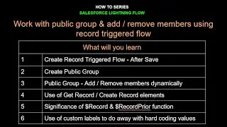 15.How to Series | Salesforce Flow | Work with public group - add / remove members