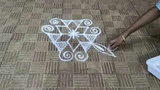மார்கழி 1 ஸ்பெசல் கோலம்| Margazhi kolam | Simple daily kolam design| Rangolibook 