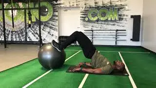 P.Ball Glute Bridges + Ham Curls