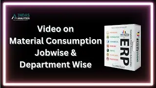 Material Consumption Jobwise and Department Wise Video (Hindi)