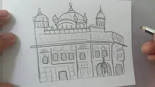 How to draw the Golden Temple (Gurdwara), Amritsar