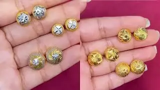 Dialywear 22kt gold stud earrings designs