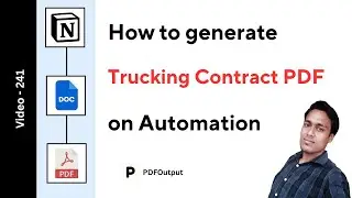 Trucking Contract PDF | How do I generate trucking contracts on automation in Notion