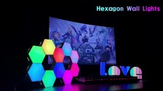 Romanplux RGB hexagon wall lights,a must have for your living room, gaming room decor