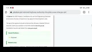 National Highway Authority NHA Jobs 2022 Online Form