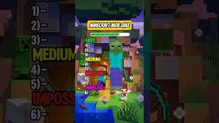 Only a Pro Minecrafter can guess these Minecraft Mobs!🤯 #shorts #quiz #trivia