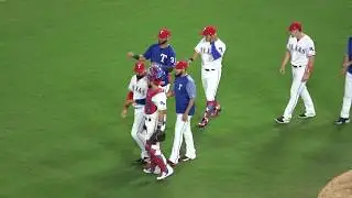 Rangers vs. Yankees 09-08-17- Judge Strikes Out to End the Game