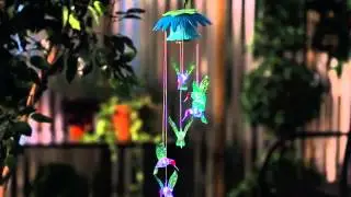 Hanging Hummingbirds Solar Mobile (2SP4276) from Evergreen Garden