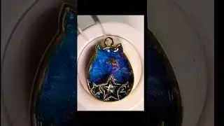 Easy UV Resin TINY Shakers/ SPACE KITTY Charm! 🛸 #resinjewelry #glitter #shakers #charms #spacecat
