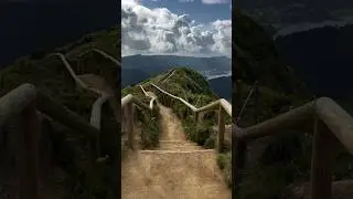 Real-life footpath to Heaven 🌤️ #azores #portugal #saomiguel