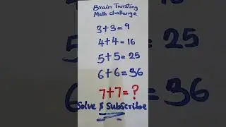 Brain Teaser For Smartminds Math6AF #math#iqquiz#live#mathematics#braintest#iqtest#shorts#quiz#maths